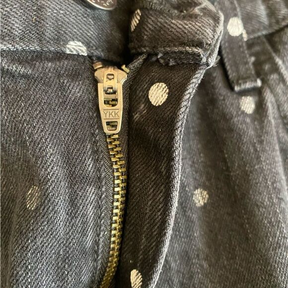 Current/Elliot The Vintage cropped slim black & white polka dot jean NWT size 29 - Picture 7 of 13